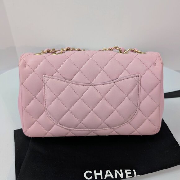 Chanel Light Pink Rose Mademoiselle Mini Rectangular Classic Flap Bag - Picture 5 of 16